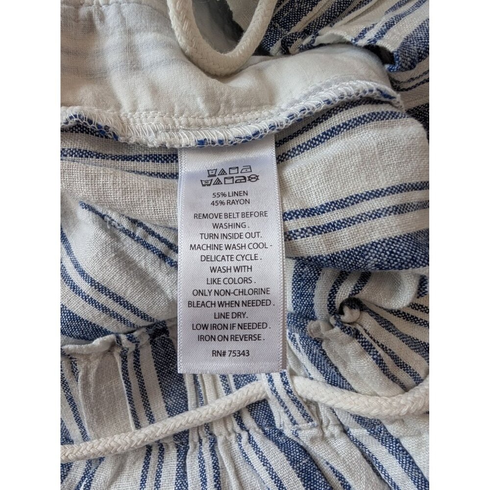 Sigrid Olsen Large Pull On Linen Blend Pants Lage… - image 4